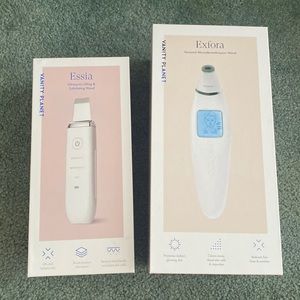 Vanity planet microdermabrasion wand and ultrasonic lifting exfoliating wand